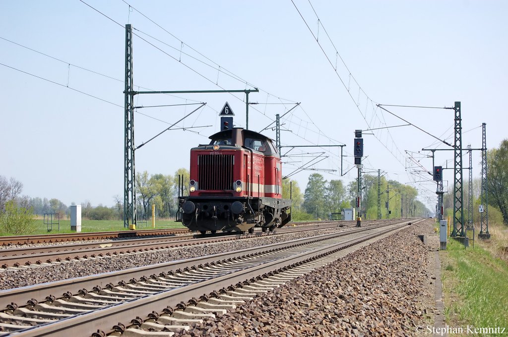 212 024-4 EGP als Lz in Friesack(Mark) in Richtung Neustadt(Dosse) unterwegs. Netten Gru� zur�ck! 21.04.2011