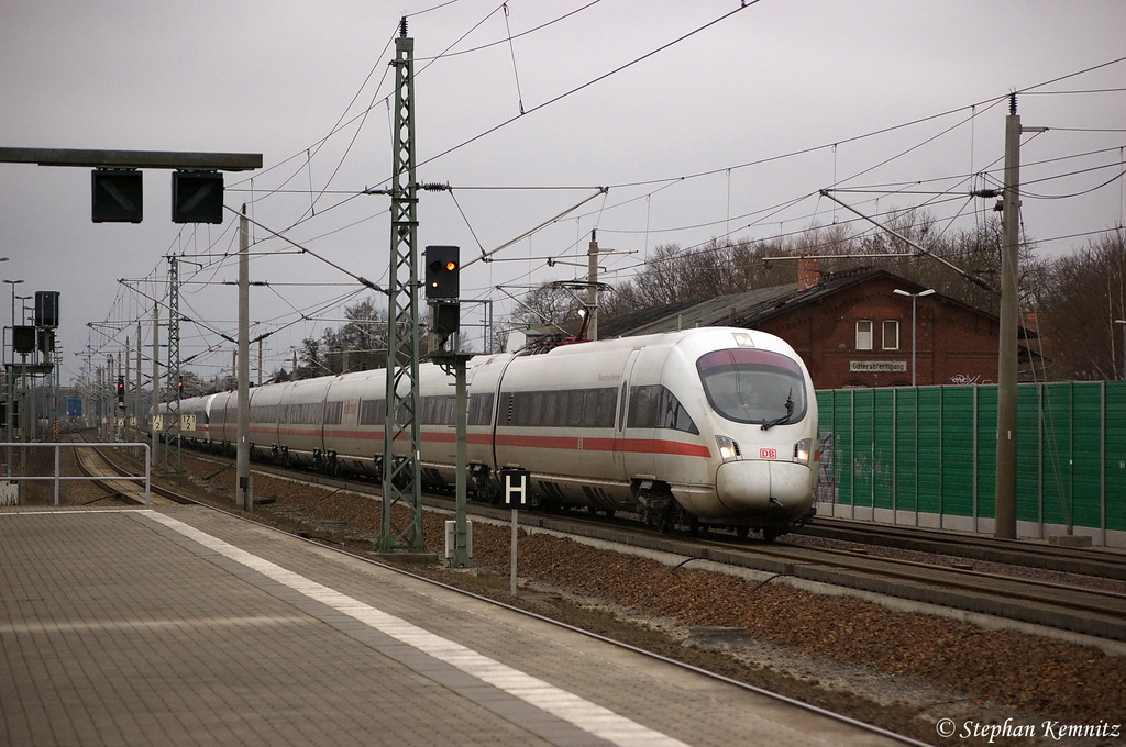 411 001-1  Neustadt an der Weinstrasse  als ICE 1539 von K�ln Hbf nach Berlin Ostbahnhof & 411 570-5 als ICE 1549 von D�sseldorf Hbf nach Berlin Ostbahnhof in Rathenow. Netten Gru� an den Tf! 11.03.2012