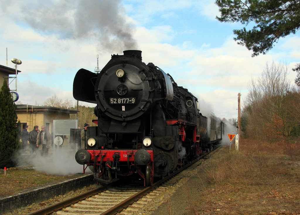 Die Else (52 8177) am 07.03.2010 in Wendisch Rietz am Scharm�tzelsee.