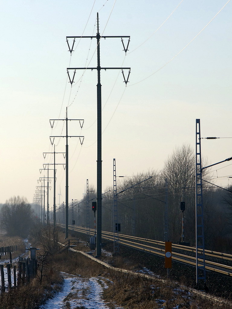 Diedersdorf: Hier mal ein Bild von der Fotostelle bei Sonnenuntergang am 08. Februar 2012.