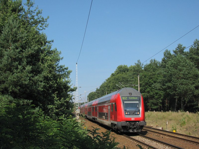 Herrliche Bedingungen f�r diesen RE 2 am 15.08.