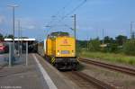 203 308-2 DB Netz AG mit einem Schienenpr�fzug in Rathenow.