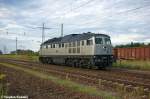 W 232.09 (232 209-9) ITL Eisenbahn GmbH kam am fr�hen Morgen mit einem Eaos Ganzzug der ITL in Satzkorn an und dieser wurde in Satzkorn entladen. Am sp�tem Nachmittag setzte die W 232.09 an den nun leeren Zug um und fuhr dann in Richtung Golm los. 28.08.2012