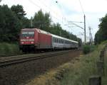 EC 341  Wawel  von Hamburg nach Krakau, der am 16.07.2010 auch endlich seine Strecke komplett bew�ltigen darf mit 101 064-4.