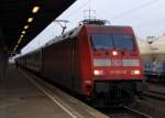 101 063-6 sieht man hier in Berlin Sch�nefeld Flughafen stehen mit IC 2432  Ostfriesland  von Cottbus nach Hannover Hbf.