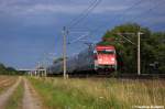 101 025-5  Packendes S�dafrika  mit dem EC 248  Wawel  von Krakow Glowny nach Hamburg-Altona bei Rathenow.