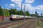 103 235-8 DB Museum Historischer Verkehr mit dem Lr 91311 Rheingold von Berlin-Rummelsburg nach K�ln Bbf in Rathenow. 28.05.2012