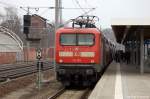 112 105 mit dem RE2 (RE 37377) nach K�nigs Wusterhausen in Rathenow.