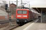 112 119-3 mit dem RE2 (RE 37381) nach K�nigs Wusterhausen in Rathenow.