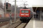112 113-6 mit dem RE2 (RE 37413) nach K�nigs Wusterhausen in Rathenow.