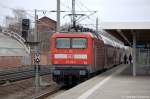 112 116-9 mit dem RE2 (RE 37411) nach K�nigs Wusterhausen in Rathenow.