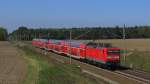 112 133-4 mit ihrem RE 1 nach Eisenh�ttenstadt war das letzte Bild am 20.04.2011 von dieser Fotostelle kurz vor Frankfurt(Oder).