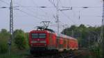 112 105 zieht einen RE 2 Umleiter nach Berlin Hbf.