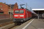 112 116-9 mit dem RE4 (RE 37311) von Rathenow nach J�terbog in Rathenow.