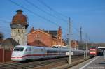 401 052-6  Hanau  als ICE 693 von Berlin Hbf (tief) nach M�nchen Hbf in Rathenow.