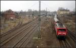 DB 114 031-8 verl�sst mit dem RE1 nach Frankfurt (Oder) den eher beschaulichen Bahnhof Brandenburg Hbf (gesehen 19.02.2011)