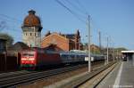 120 151-6 ex  Der ZDF Express  mit dem IC 1225 von Berlin Hbf (tief) nach K�ln Hbf in Rathenow.