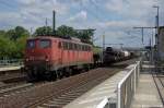 140 070-4 mit gemischten G�terzug in Friesack(Mark) in Richtung Neustadt(Dosse) unterwegs.