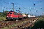 140 843-4 & 140 790-7 Railion Deutschland AG mit einem Kesselzug  Propen  und zwei Fl�ssigkeitscontainer in Priort, in Richtung Golm unterwegs.