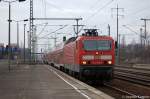 143 849-8 mit dem RE7 (RE 18723) nach Dessau in Berlin Sch�nefeld Flughafen.