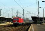 MEG 601 (= 143 179-0) und MEG 605 (= 143 344-0) fahren am 08.04.2010 allein durch den Bahnhof Berlin Sch�nefeld Flughafen Richtung Gr�nauer Kreuz.