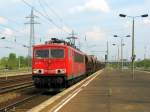 Als letztes kam dann am 09.05.2010 noch die 155 181-1 an den Bahnsteig f�r einen kurzen Personalwechsel gefahren.