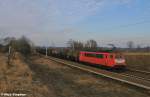 P�nklich wie immer! 155 214-0 mit FZ 53081 (Wittenberge - Seddin),hat soeben den B� 72 bei Priort passiert (24.02.11)