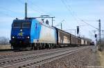185-CL 004 (185 504-8) Alpha Trains im Dienst f�r die Rail4Chem/Captrain mit Habiis Ganzzug in Friesack(Mark) in Richtung Neustadt(Dosse) unterwegs.