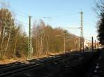 Blick auf die neue Berlin - G�rlitzer Bahn am 12.02.2011.