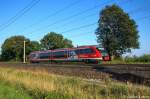 642 166/666  800 Jahre Sachen-Anhalt  als RB13 (RB 17968) von Rathenow nach Stendal, bei Rathenow und n�chster Halt ist dann Gro�wudicke.
