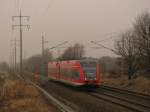 9:01: RB 22 nach Berlin Sch�nefeld Flughafen am 05.03.2011 durch Diedersdorf.