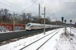 411 082-1  Mainz  als ICE 1548 von Berlin Ostbahnhof nach D�sseldorf Hbf in Rathenow. Dahinten noch eine 411er Garnitur als ICE 1538. 11.12.2012