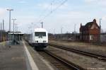 Die noch in Wei� gekleidete 2016 908-3 von der �sterreichischen Firma RTS (Rail Transport Service GmbH), war als Lz in Rathenow und fuhr in Richtung Stendal weiter.