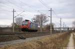 482 014-8 SBB Cargo als Lz zwischen Gro�wudicke und Rathenow in Richtung Rathenow unterwegs.