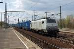 E 37 527 ITL mit der blauen Wand in Berlin Sch�nefeld-Flughafen.