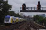 Der Metronom-Sonderzug (Rotenburg - Berlin-Ostbahnhof) ist in Berlin angekommen und f�hrt seiner Endstation entgegen,S-Bhf Tiergarten (05.09.09)