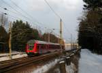 Spotlight f�r den RE 2 nach Cottbus am 18.12.2009 durch Bestensee.