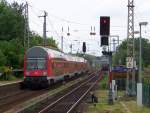 RB14 von Falkensee nach Senftenberg, �ber L�bbenau/Spreewald und Calau, hier gerade bei der Einfahrt in den Bahnhof von K�nigs Wusterhausen.