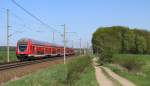 Ein RE1 nach Brandenburg Hbf in l�ndlicher Natur.