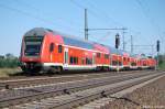 In Friesack(Mark) f�hrt der RE4 (RE 37332) nach Wittenberge ein.