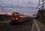 RehionalExpress der Linie 2 steht hier im L�bebnauer Bahnhof bereit auf seine Weiterfahrt nach Cottbus �ber Calau.